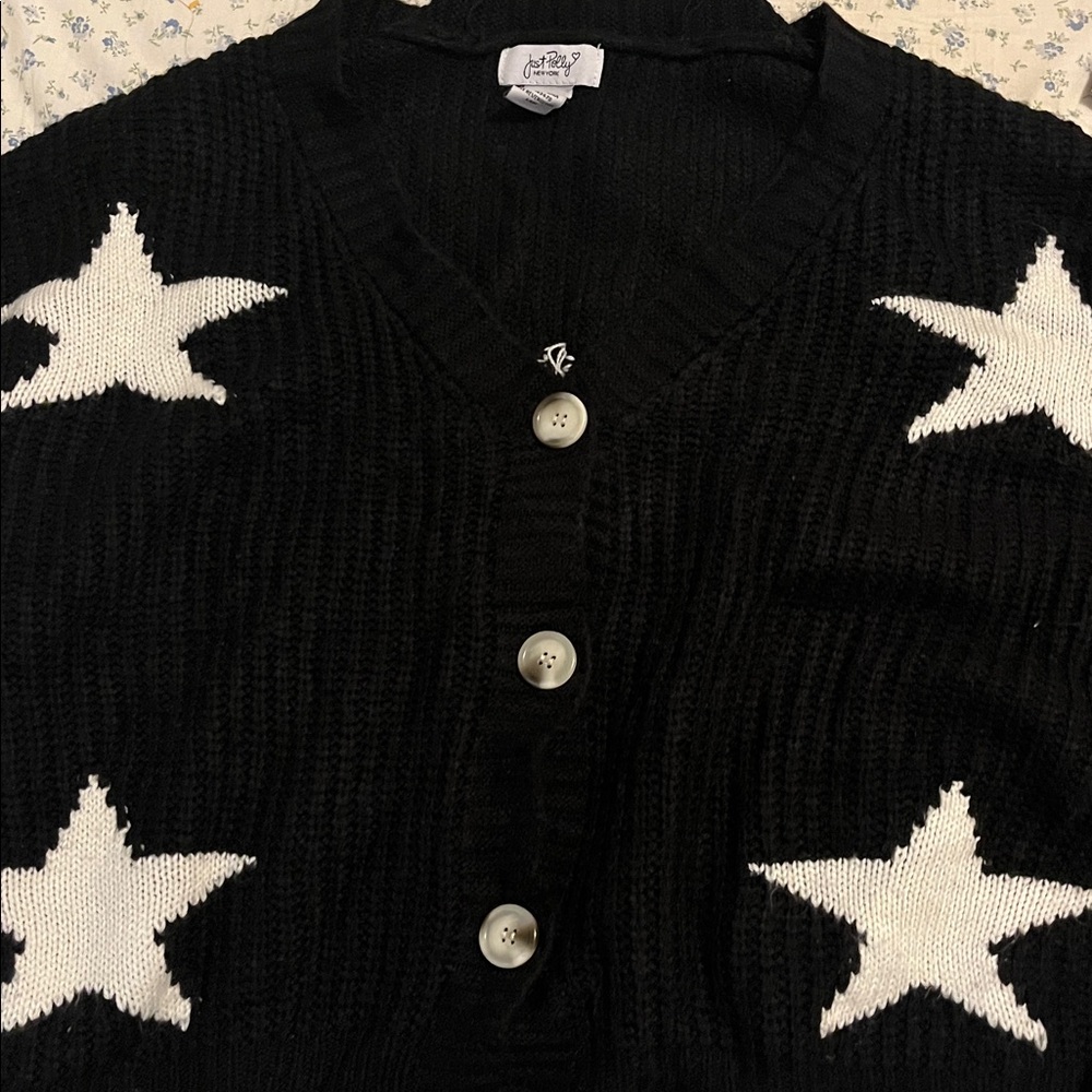 Black Star Pattern Cardigan